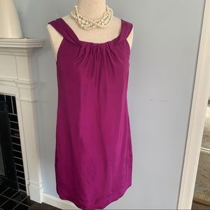Banana Republic purple silk dress cowl neck